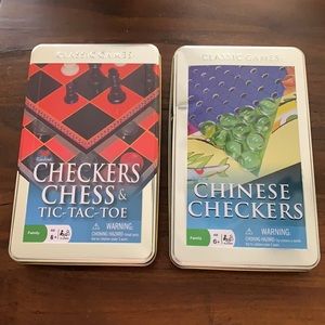 Classic Games- Checkers, Chess, Tic Tac Toe, Chinese Checkers